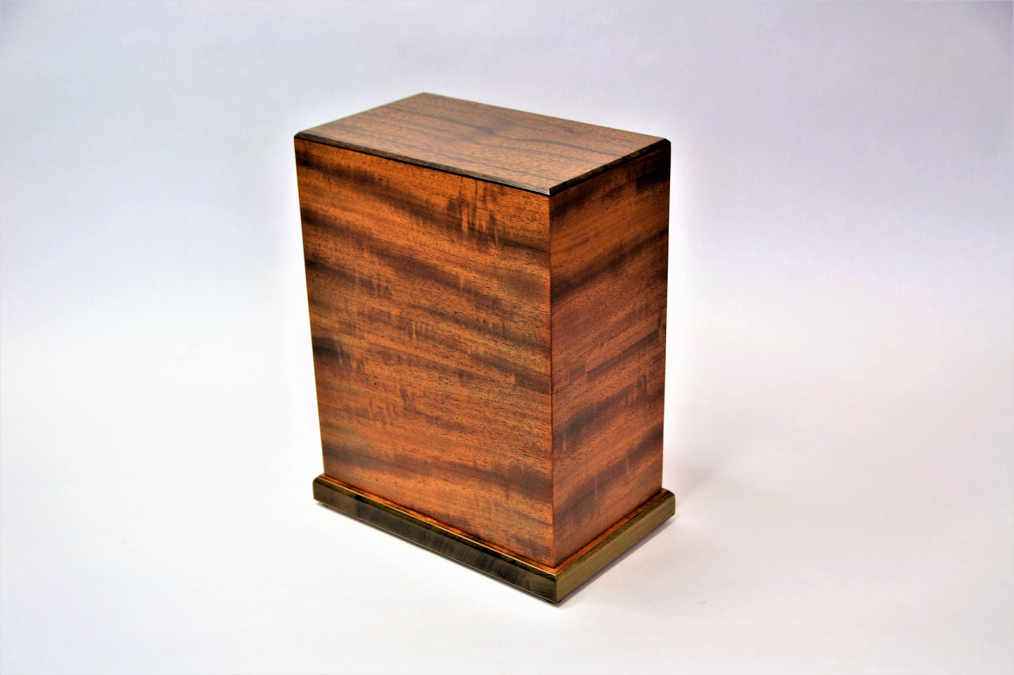 Mahogany with finish vintage wood urn